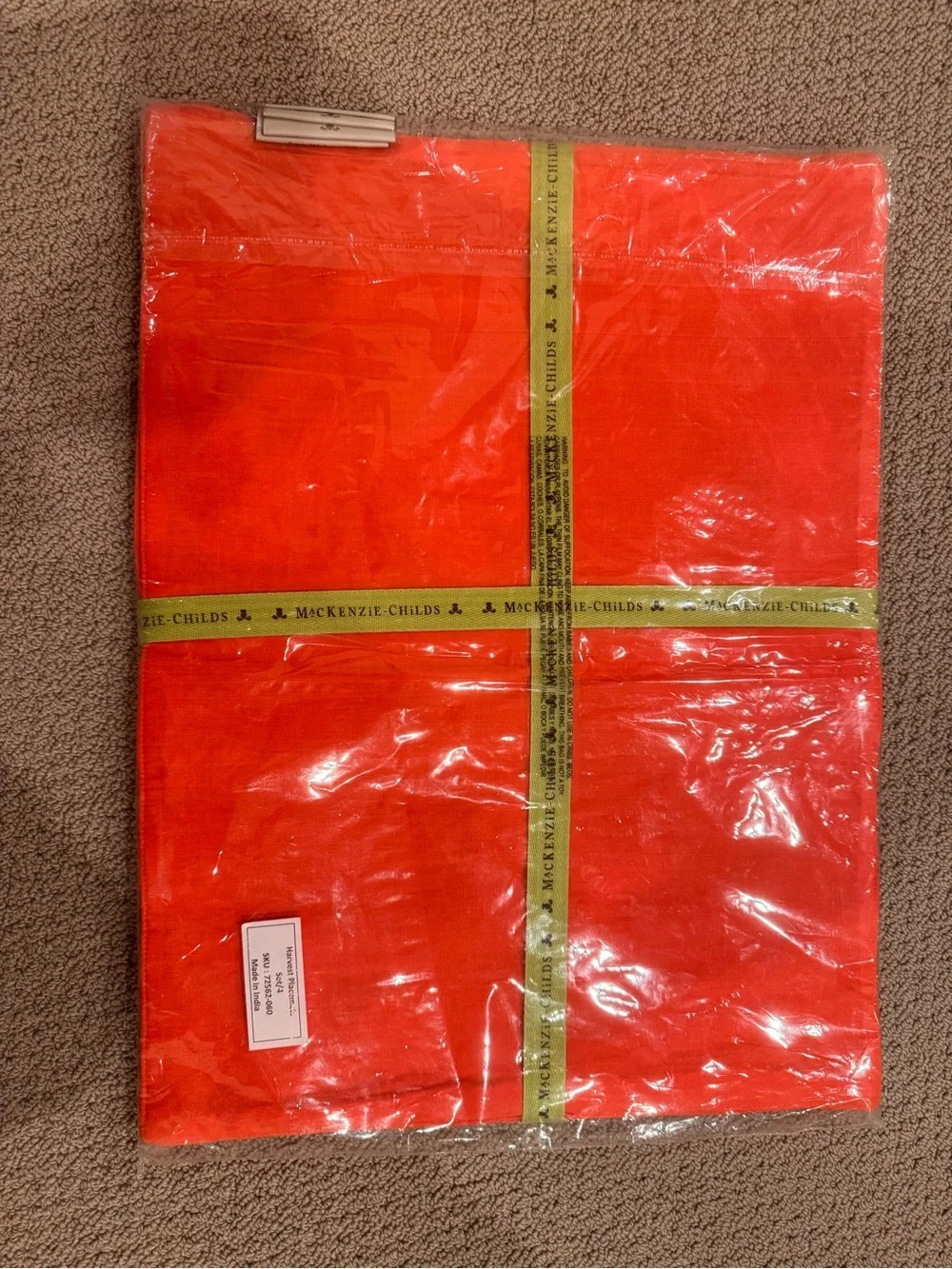 MacKenzie-Childs Vibrant Orange Table Linen